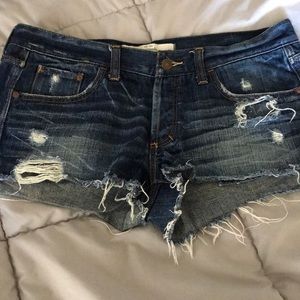 Distressed Abercrombie Jean Shorts